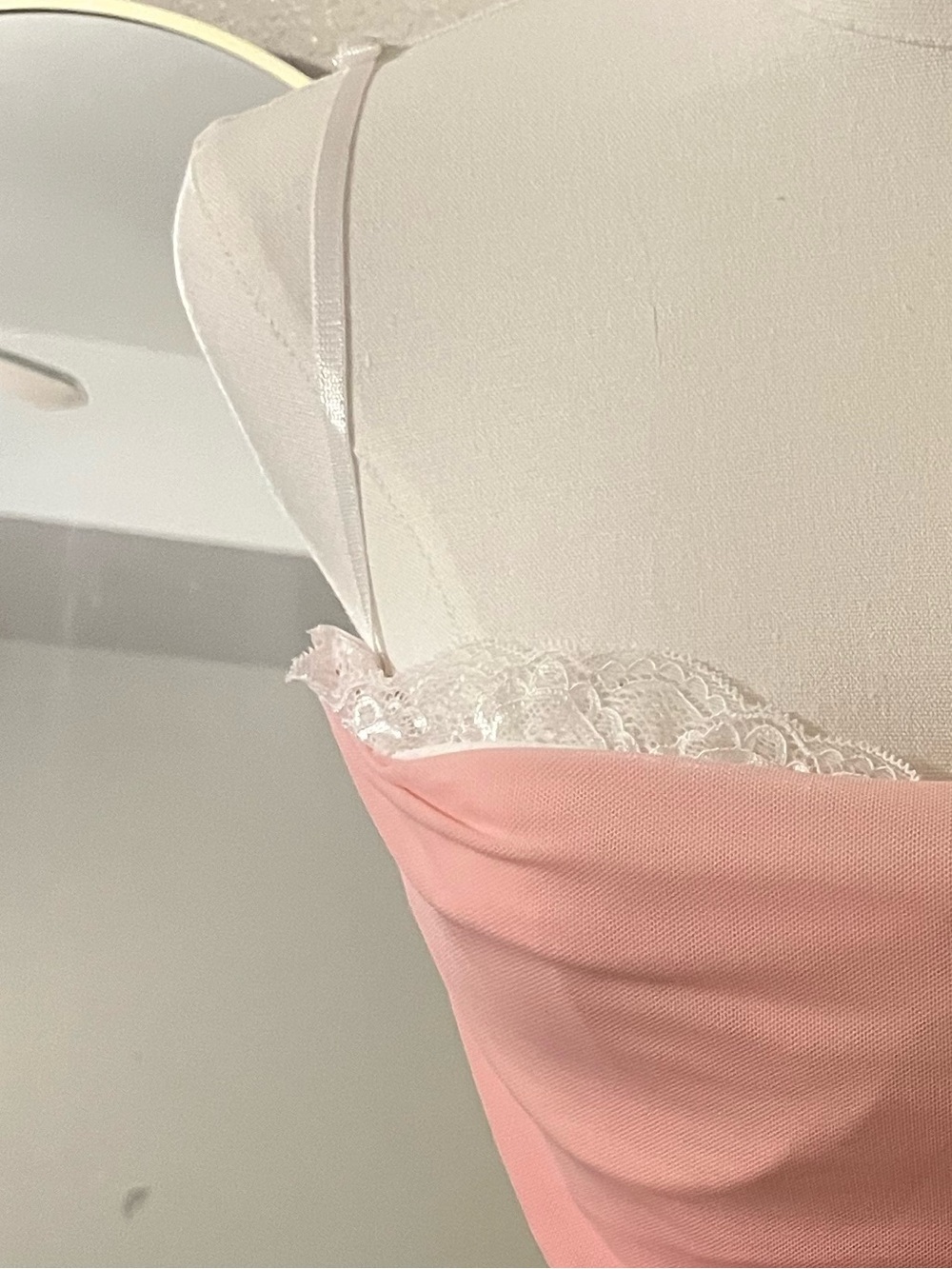 Strappy Lace-Trim Mini Dress in Pink - Picture 7 of 13
